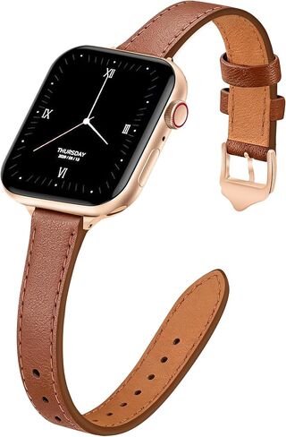 JR.DM Slim Leather Bands Compatible with Apple Watch Band 38mm-49mm in Kuwait
