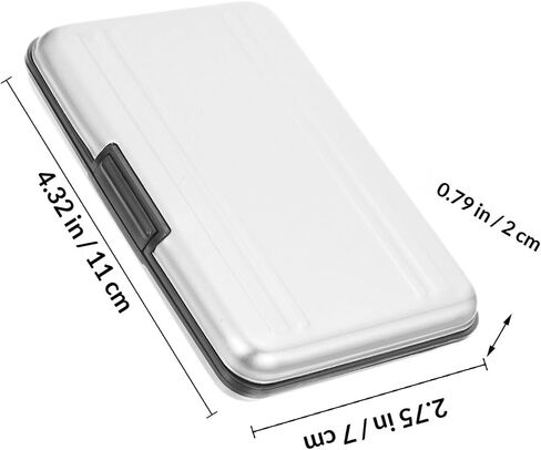 Operitacx Memory Card Case Box and Memory Card Holder for Photographers Shockproof Waterproof Storage Case Silver Gray Portable Digital Camera Accessory Storage in Kuwait