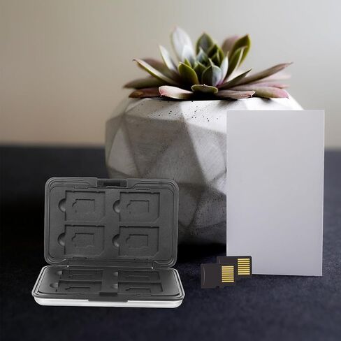 Operitacx Memory Card Case Box and Memory Card Holder for Photographers Shockproof Waterproof Storage Case Silver Gray Portable Digital Camera Accessory Storage in Kuwait
