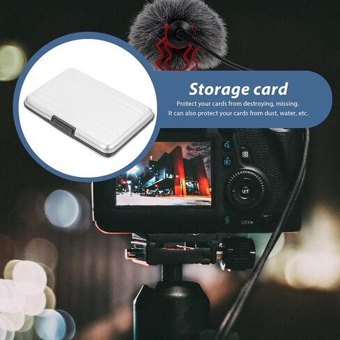 Operitacx Memory Card Case Box and Memory Card Holder for Photographers Shockproof Waterproof Storage Case Silver Gray Portable Digital Camera Accessory Storage in Kuwait