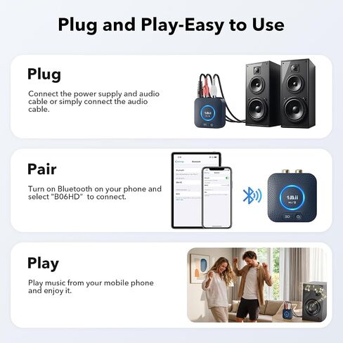 1Mii B06HD Bluetooth 5.3 Receiver for Home/Car Stereo in Kuwait
