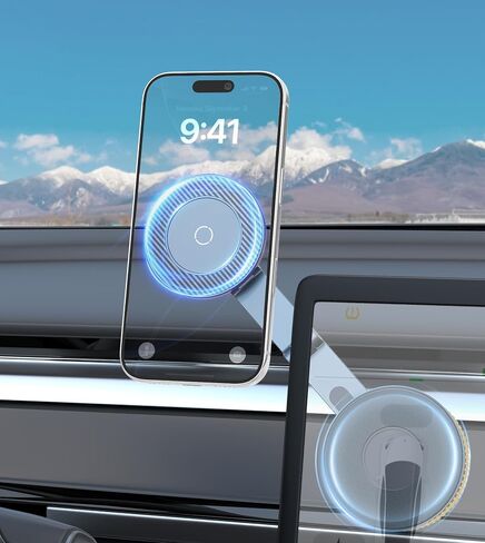 All-metal Magnetic Car Mount for Tesla,Strong Magnet &Foldable Phone Holder in Saudi Arabia