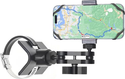 CamKix BarGrip Phone Mount for UTV Roll Bars of All Shapes - Compatible with Polaris, CanAm, Honda, Kawasaki, Wildcat - 360° Rotation for 1"-2" Cages RZR, UTV Smartphone Accessories in Kuwait