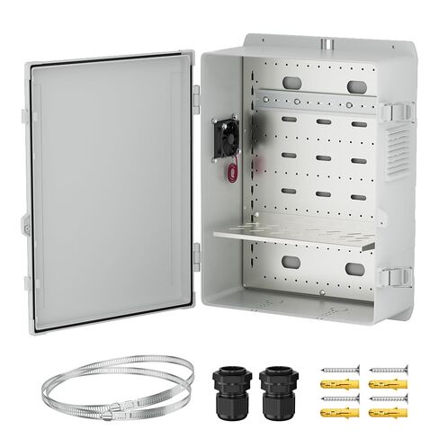 Joinfworld Outdoor Electrical Box 18.1x12.6x6.4 White Waterproof in Saudi Arabia