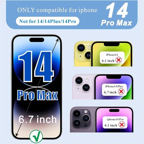 ZTR for iPhone 14 Pro Max Screen Replacement 6.7'', LCD Display and Touch Digitizer Full Assembly with Repair Tool Kits, 120Hz Promotion, Screen Protector (for A2651, A2893, A2896, A2895, A2894) in Kuwait