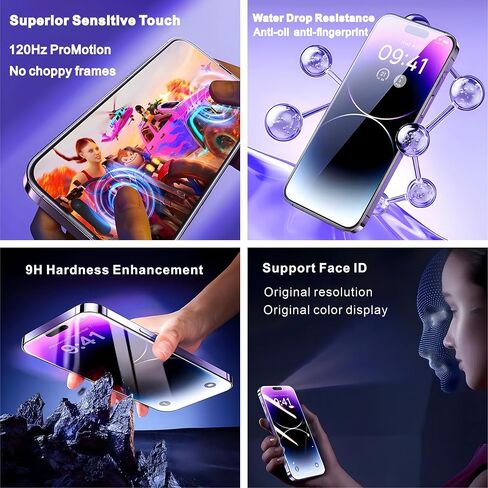 ZTR for iPhone 14 Pro Max Screen Replacement 6.7'', LCD Display and Touch Digitizer Full Assembly with Repair Tool Kits, 120Hz Promotion, Screen Protector (for A2651, A2893, A2896, A2895, A2894) in Kuwait
