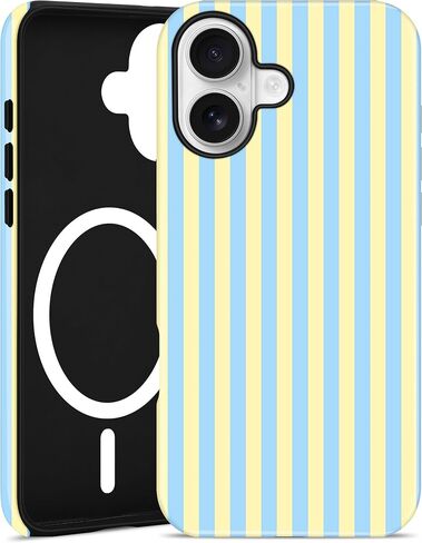 Magnetic Striped Phone Case for iPhone 17, Navy Blue in Kuwait
