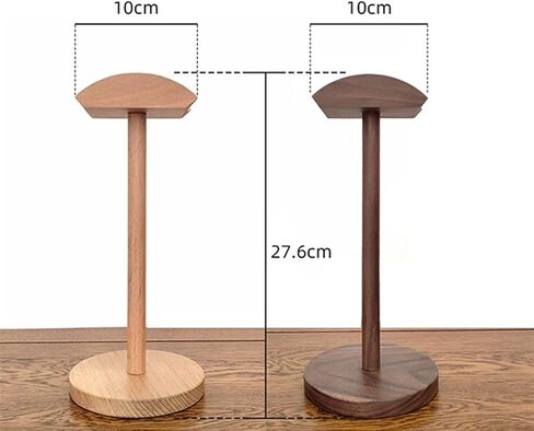 Headphone Holder Wooden Headphone Holder Walnut Headset Hanger Stand Gaming Holder Desktop Earphone Anti-Slip Stand with Solid Wooden Base Headset Stand (Color : Beech) in Kuwait
