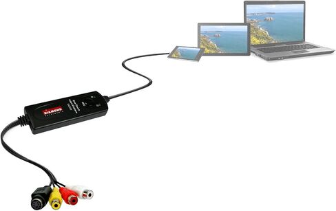 Diamond Multimedia VC500 One Touch VHS to Digital Converter – Capture & Convert VHS to Digital Files or DVD, Easy-to-Use Software, Windows 11,10 & Mac Compatible in Kuwait