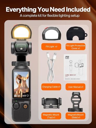 Moman Magnetic Fill Light Compatible with DJI OSMO Pocket 3 in Kuwait