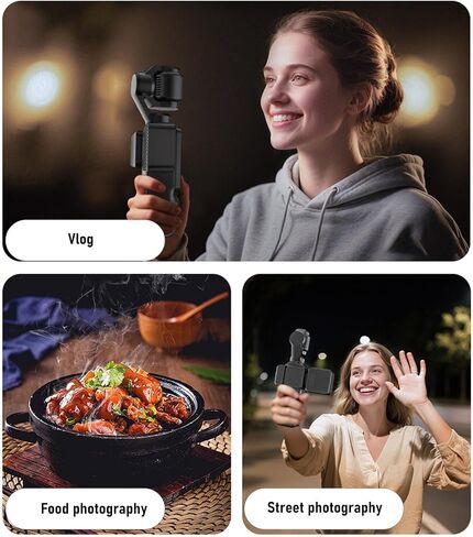 Action Camera Video Light Fit for 3 Magnetic Fill Light Attachment USB C Rechargeable for Soft Lighting, Lightweight Design for Outdoor Vlogging in Kuwait