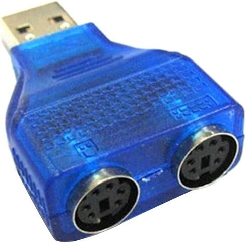 / 2 to USB Adapter, 6-pin Male to USB Female Converter, for Keyboard and, Compact Polymer Plug in Saudi Arabia