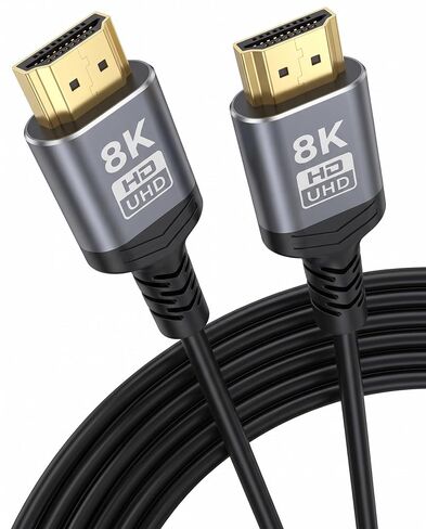 8K HDMI 2.1 Cable 25 FT, CL3 in-Wall Rated 48Gbps HDMI Cord in Saudi Arabia