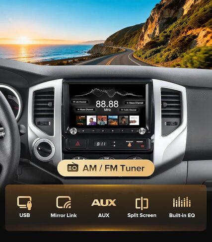 9" QLED Stereo for Toyota Tacoma 2005-2015 Wireless CarPlay in Kuwait