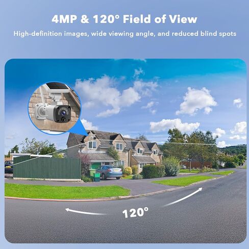 Camcamp Solar Security Cameras Wireless Outdoor, 4-Camera 2.5K, SD Card in Saudi Arabia