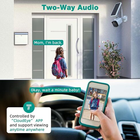 Camcamp Solar Security Cameras Wireless Outdoor, 4-Camera 2.5K, SD Card in Saudi Arabia