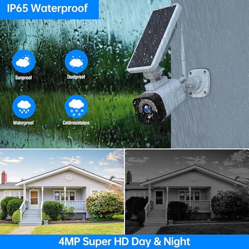 Camcamp Solar Security Cameras Wireless Outdoor, 4-Camera 2.5K, SD Card in Saudi Arabia