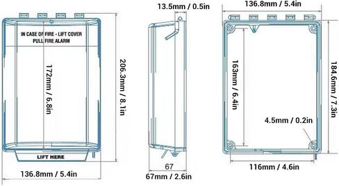 Fire Alarm Cover, Pull Station Cover Manual Call Point Protective Guard to Prevent Accidental Trigger, Physical Damage, Dust and Debris in Kuwait