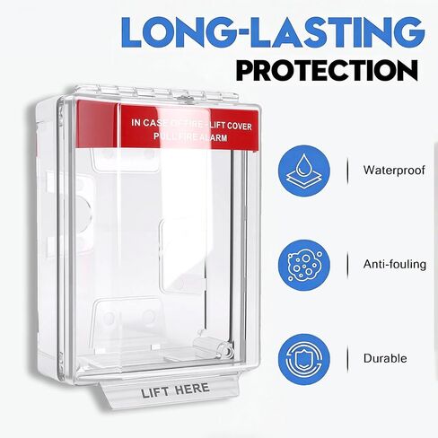 Fire Alarm Cover, Pull Station Cover Manual Call Point Protective Guard to Prevent Accidental Trigger, Physical Damage, Dust and Debris in Kuwait