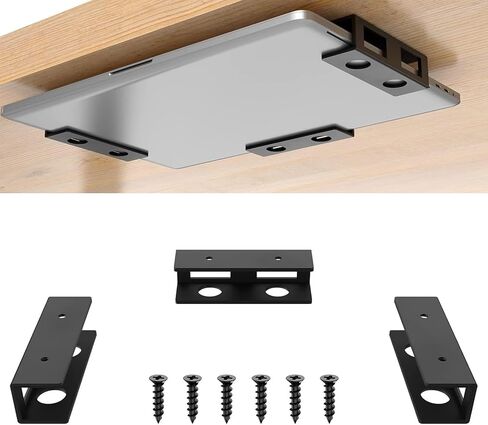 3 PCS Under Desk Laptop Mount, Universal Laptop Under Desk Mount Hidden Docking Station Holder, Space-Saving for MacBook Neo, Dell Laptop, Tablet, Keyboard, Cable Box, Network Switch in Kuwait