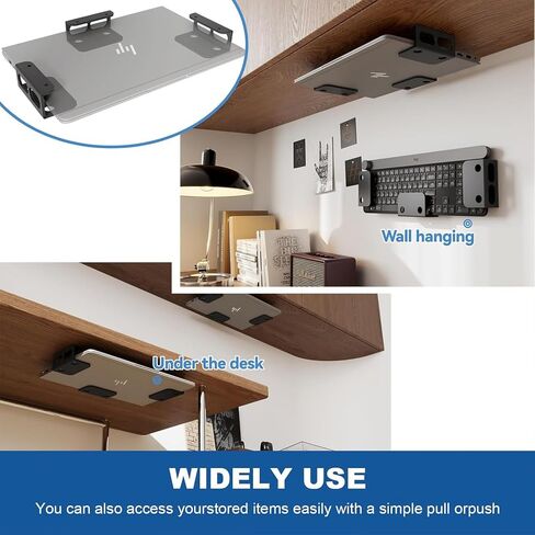 3 PCS Under Desk Laptop Mount, Universal Laptop Under Desk Mount Hidden Docking Station Holder, Space-Saving for MacBook Neo, Dell Laptop, Tablet, Keyboard, Cable Box, Network Switch in Kuwait