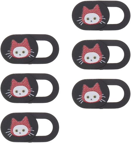 Cat Pattern Privacy 6pcs Webcam Cover Slide for Laptop Tablet in Kuwait