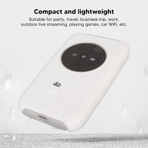 Fabater 4G LTE USB WiFi Modem 150Mbps Unlocked Portable WiFi Router with SIM Card Slot, Builtin 3200mAh Battery for Travel, Connect Up to 10 Devices in Kuwait