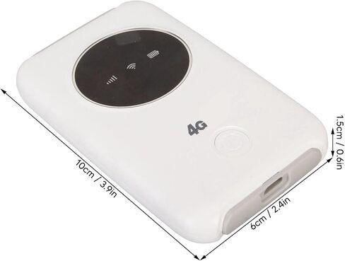 4G LTE USB WiFi Modem High Speed Portable Wireless Router for Travel with 3200mAh Battery White in Kuwait