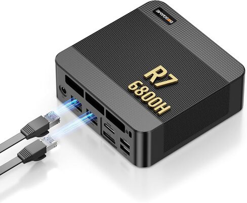 BOSGAME P4 Ultra Mini PC Ryzen 7 7730U,16GB RAM 1TB PCIe SSD,Dual 2.5G LAN in Kuwait
