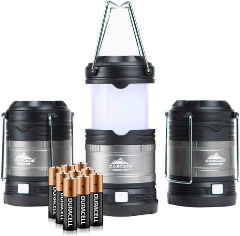 Cascade Mountain Tech Pop-Up IPX4 Water-Resistant LED Lantern with 4 Light Modes - 3 Pack in Kuwait