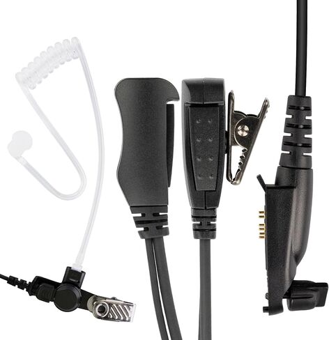 BCT15-M3 Commercial-Grade Surveillance Style Earphone with Lapel PTT Microphone Compatible with Rocky Talkie Expedition Radio Motorola M5 Plug GP328 Plus PRO5150 Elite in Saudi Arabia