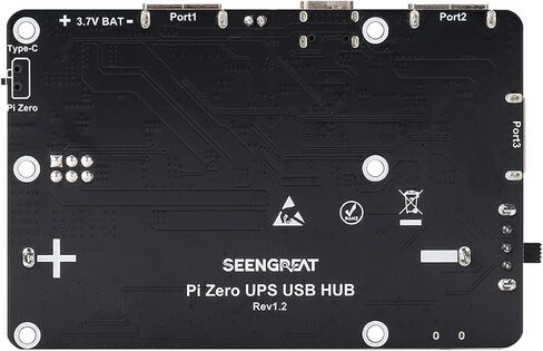 UPS Board for Pi Zero w/ 3-Port USB Hub | Uninterruptible Power Backup to Keep Your Pi Zero Running in Kuwait