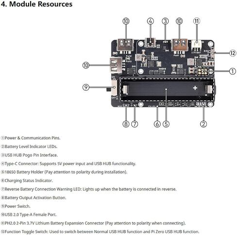 UPS Board for Pi Zero w/ 3-Port USB Hub | Uninterruptible Power Backup to Keep Your Pi Zero Running in Kuwait