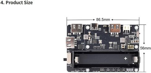 UPS Board for Pi Zero w/ 3-Port USB Hub | Uninterruptible Power Backup to Keep Your Pi Zero Running in Kuwait