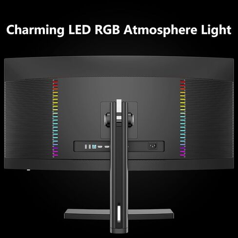 INNOCN 34 Inch Curved Ultrawide Gaming Monitor Mini LED 3440 x 1440p 165Hz PC Computer Gaming Monitor, USB Type C Power Delivery, HDMI, DP, Stereo Speakers, Charger Pad, Black in Kuwait