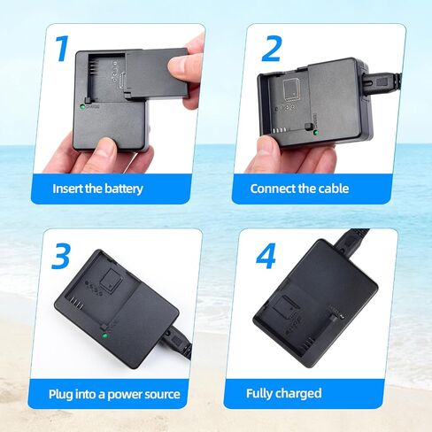DMW-BLG10 DMW-BLG10PP DMW-BLE9 Battery Charger Compatible with Panasonic Lumix G100 GX9 GX85 GX80 GX7 LX100 II ZS100 ZS200 ZS300 ZS90 ZS70 Camera, Replacement for DE-A98 Charger in Kuwait