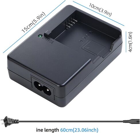 DMW-BLG10 DMW-BLG10PP DMW-BLE9 Battery Charger Compatible with Panasonic Lumix G100 GX9 GX85 GX80 GX7 LX100 II ZS100 ZS200 ZS300 ZS90 ZS70 Camera, Replacement for DE-A98 Charger in Kuwait
