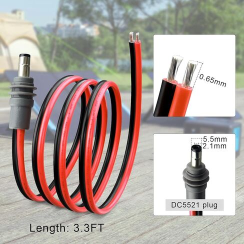 14AWG DC5521 Power Pigtails Cable for Starlink Mini, 3FT in Kuwait