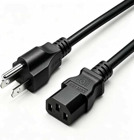 18AWG UL Listed 6ft Pure Copper NEMA5-15P-C13 3Prong Grounded AC Power Cord in Kuwait