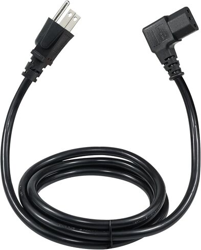 3-Prong PC Power Cord - 2FT 16AWG C13 Right Angle Connector 2-Pack in Kuwait