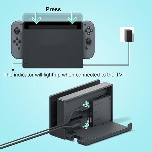 TV Dock Station for Switch,Replacement 3 in 1 TV Base Docking Station Set in Kuwait