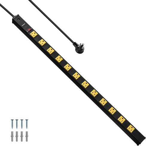 SURAIELEC 12 Outlet Industrial Long Power Strip Surge Protector, 15 FT Cord in Saudi Arabia
