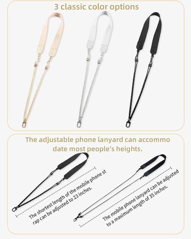 cell Phone Lanyard Crossbody,Adjustable and Comfortable iphone Strap for Travel, Outdoor, and Daily Use, Universal Fit for Men and Women (BLACK) in Saudi Arabia