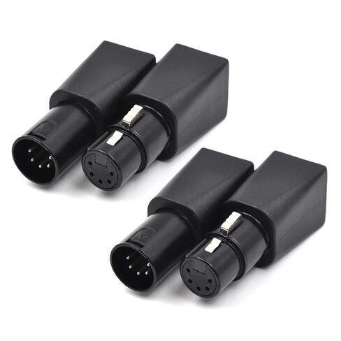 4 Pack 5-Pin Male & Female XLR DMX to RJ45, XLR Plug to Ethernet Adapter in Kuwait