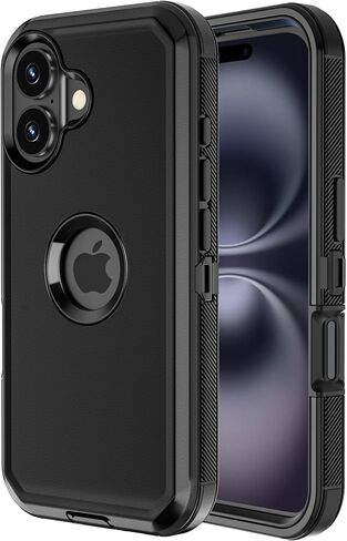 Jiunai for iPhone 16 Plus Case Heavy Duty Strong Shockproof Grey Blue in Kuwait