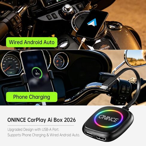 ONINCE CarPlay Ai Box 2026 Upgrade - 3-in-1 Ai Box for Wired CarPlay Cars in Kuwait