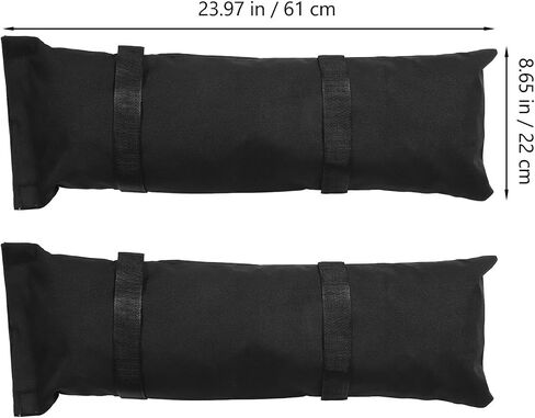 Gadpiparty 2pcs Black Canvas Sandbags for Camping, Outdoor Weight Bags in Kuwait