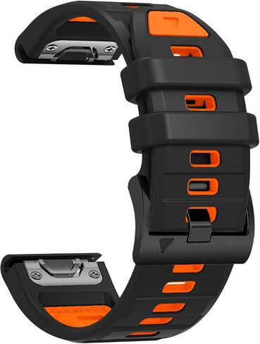 22mm QuickFit Watch Band for Garmin Fenix 8 47mm/7/6/5, Silicone Bands for Fenix 8 Pro/7 Pro/6 Pro/5 Plus/Forerunner 970/965/955/945/935/Approach S60/S62/Epix Pro Gen 2 47mm in Kuwait