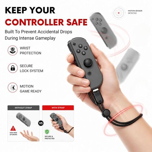 Hopevry Wrist Strap for Switch Controller | Lanyard Replacement Accessory for Joycon Controller | 2 Pack in Kuwait