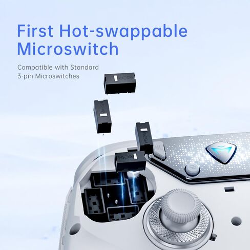 Machenike F1 8000Hz Wireless PC Controller, TMR Joysticks, 6 Macro Keys in Kuwait